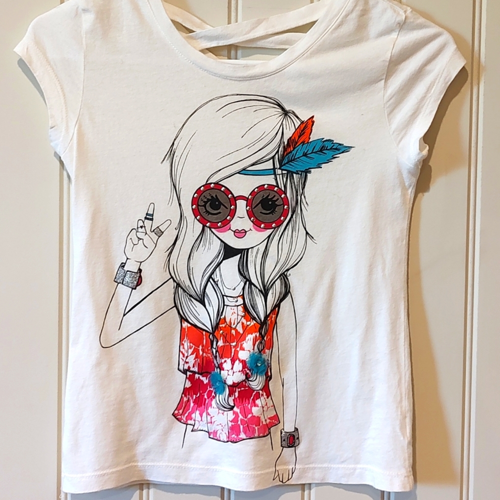 Adorable 1989 Place Girls T-shirt with crisscross upper back.  Great condition.